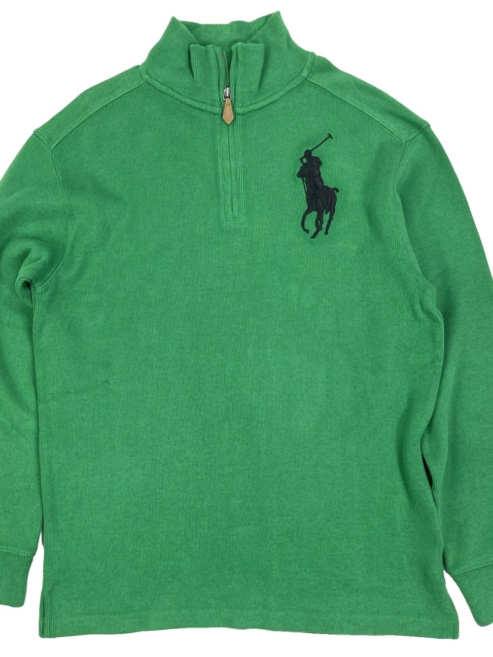 Boys Polo by Ralph Lauren Green Half-Zip Pullover Sweater size 5